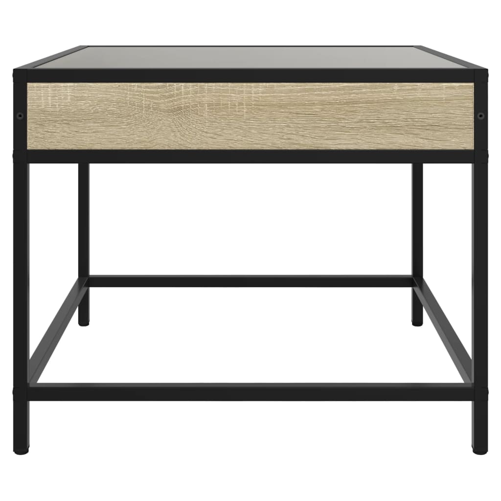 Salontafel met Infinity LED 50x50x41 cm sonoma eikenkleurig