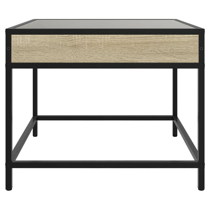 Salontafel met Infinity LED 50x50x41 cm sonoma eikenkleurig