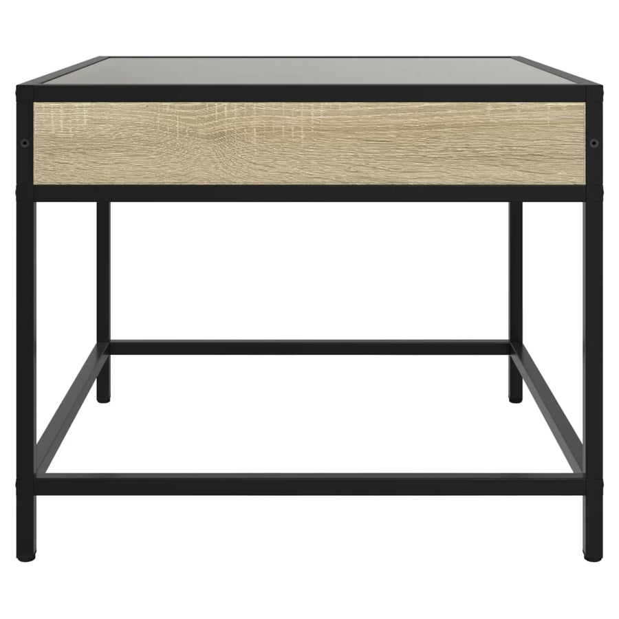 Salontafel met Infinity LED 50x50x41 cm sonoma eikenkleurig