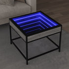 Salontafel 50x50x41 cm grijs sonoma eiken met LED