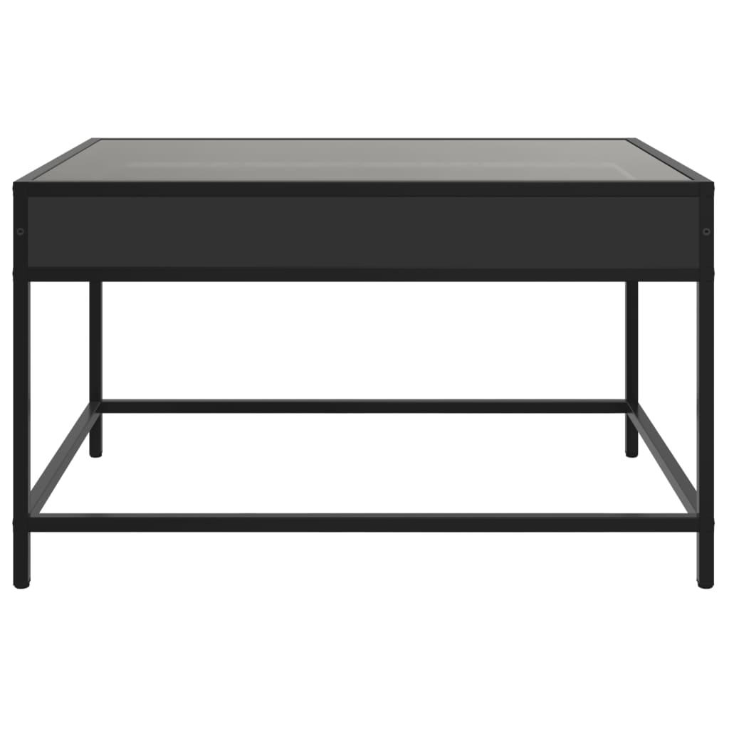 Salontafel met Infinity LED 70x50x41 cm zwart