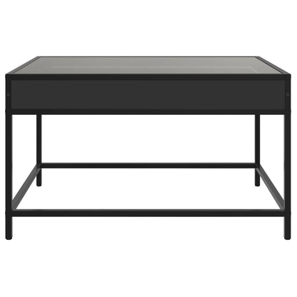 Salontafel met Infinity LED 70x50x41 cm zwart