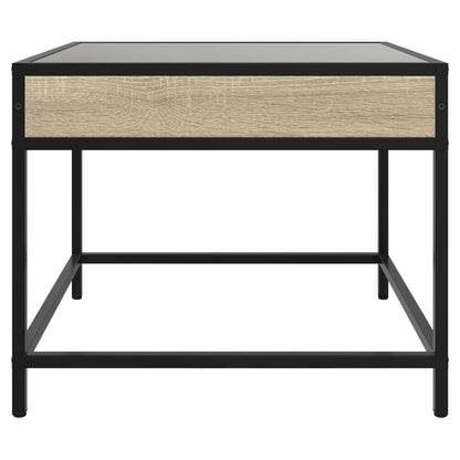 Salontafel met Infinity LED 70x50x41 cm sonoma eikenkleurig
