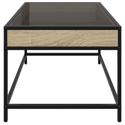Salontafel met Infinity LED 70x50x41 cm sonoma eikenkleurig