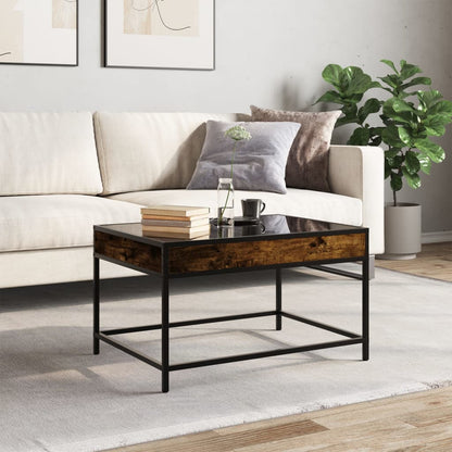 Salontafel met Infinity LED 70x50x41 cm gerookt eikenkleurig