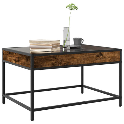 Salontafel met Infinity LED 70x50x41 cm gerookt eikenkleurig
