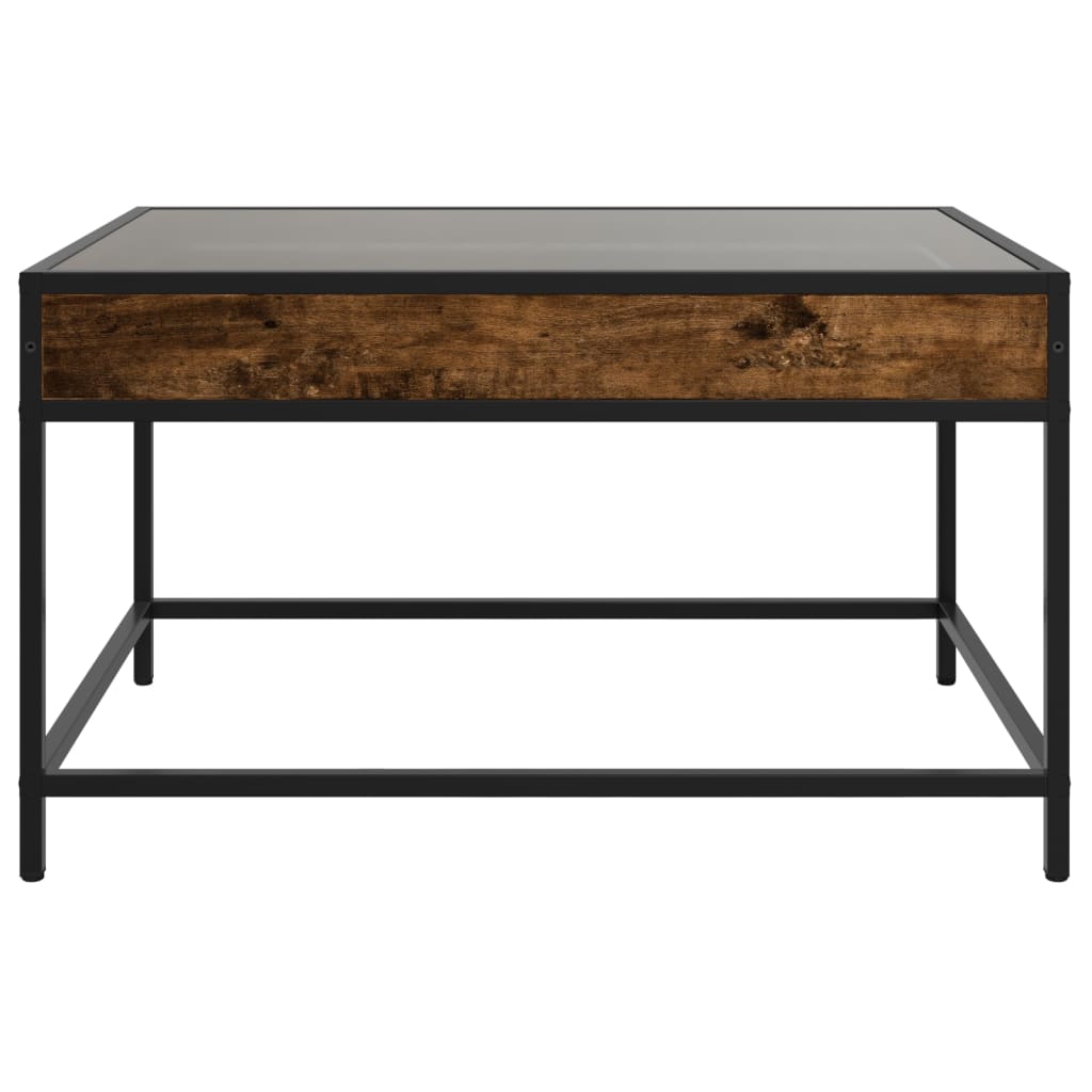 Salontafel met Infinity LED 70x50x41 cm gerookt eikenkleurig