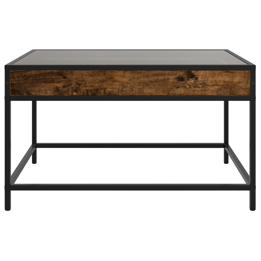 Salontafel met Infinity LED 70x50x41 cm gerookt eikenkleurig