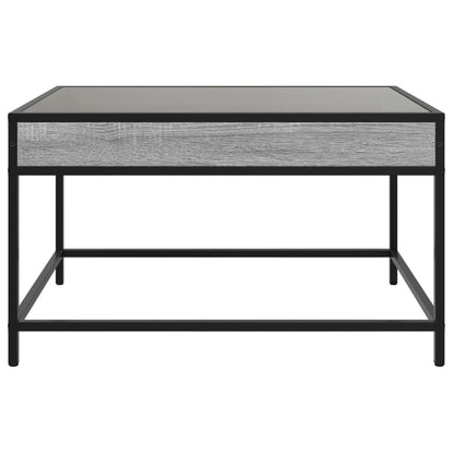 Salontafel met Infinity LED 70x50x41 cm grijs sonoma eikenkleur