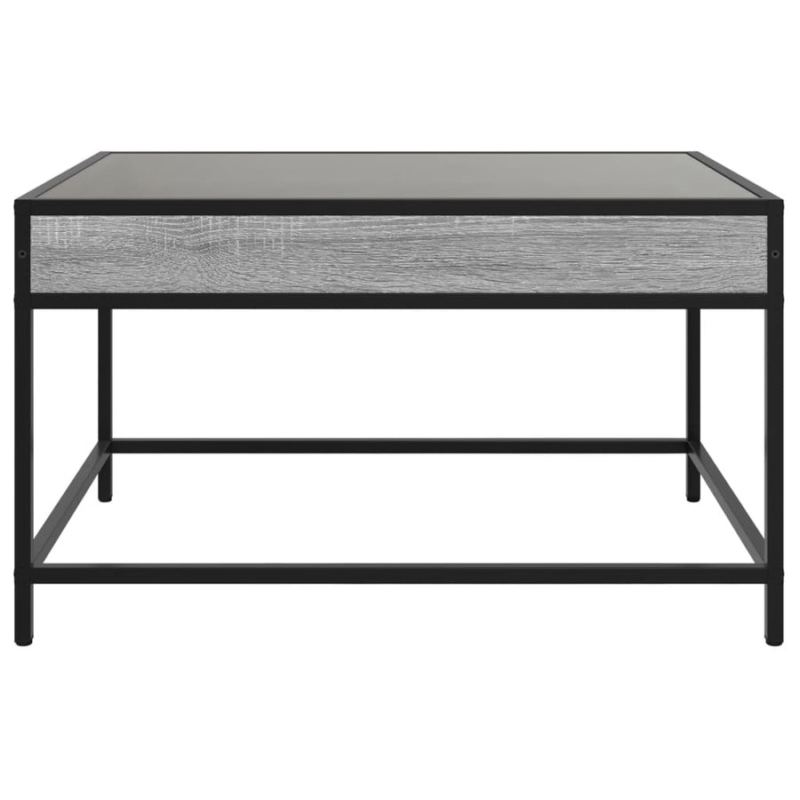 Salontafel met Infinity LED 70x50x41 cm grijs sonoma eikenkleur