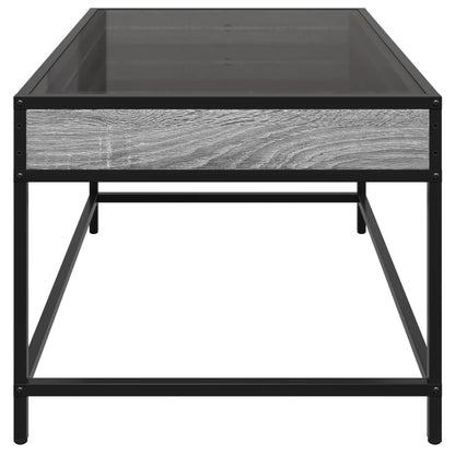 Salontafel met Infinity LED 70x50x41 cm grijs sonoma eikenkleur