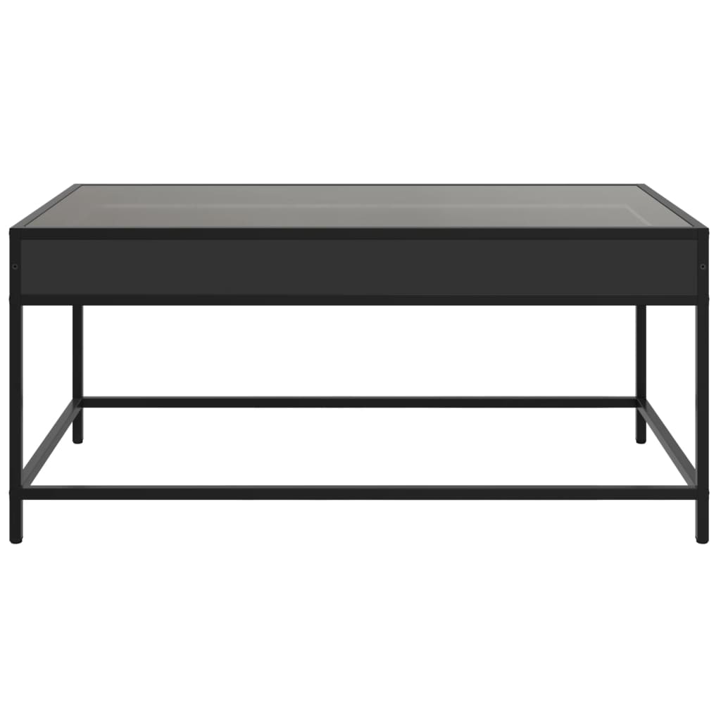 Salontafel met Infinity LED 90x50x41 cm zwart