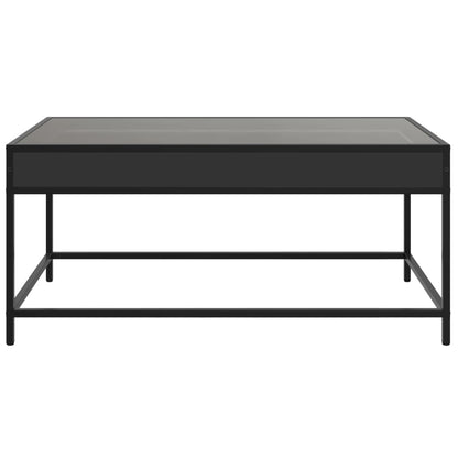 Salontafel met Infinity LED 90x50x41 cm zwart