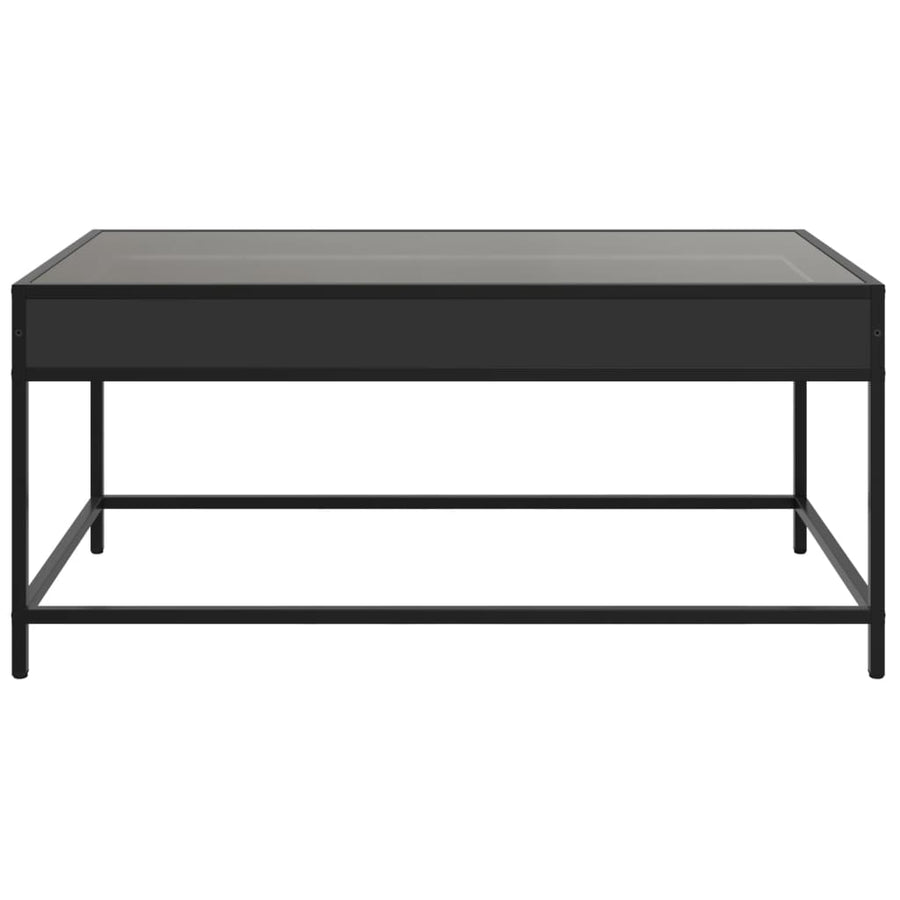 Salontafel met Infinity LED 90x50x41 cm zwart
