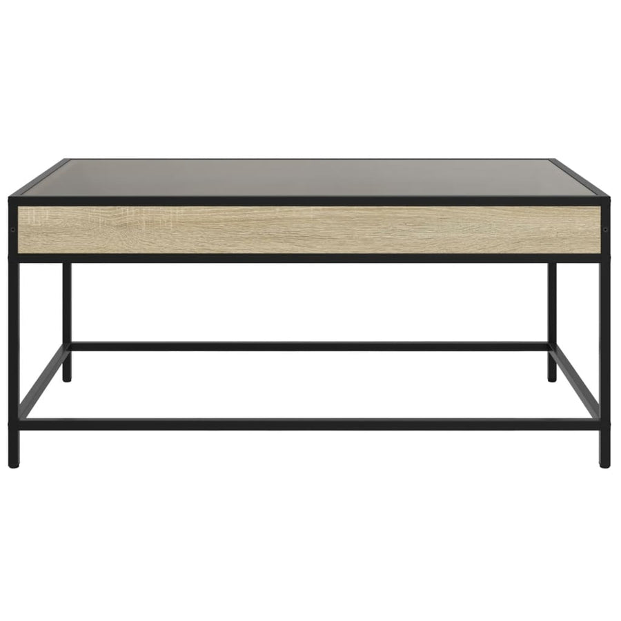 Salontafel met Infinity LED 90x50x41 cm sonoma eikenkleurig