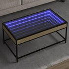Coffee table with Infinity LED 90x50x41 cm sonoma oak