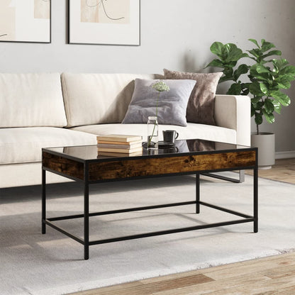 Salontafel met Infinity LED 90x50x41 cm gerookt eikenkleurig