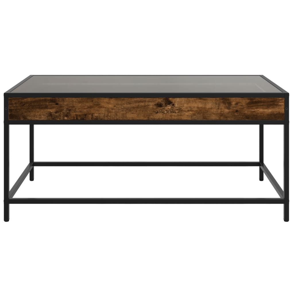 Salontafel met Infinity LED 90x50x41 cm gerookt eikenkleurig
