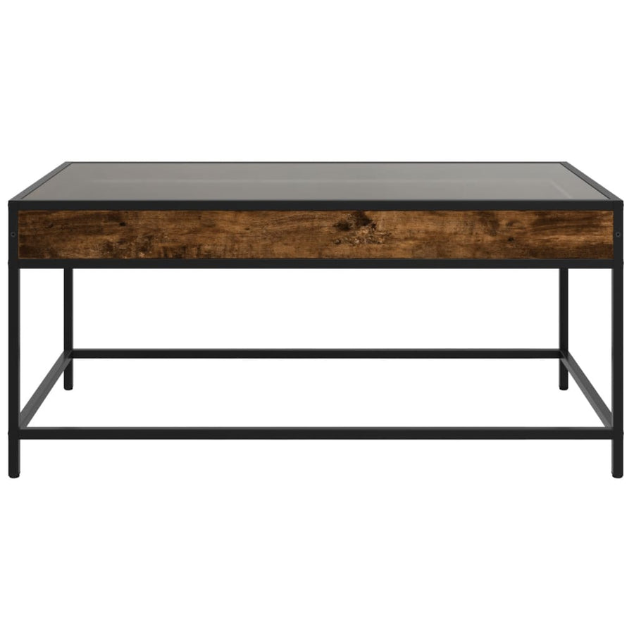 Salontafel met Infinity LED 90x50x41 cm gerookt eikenkleurig