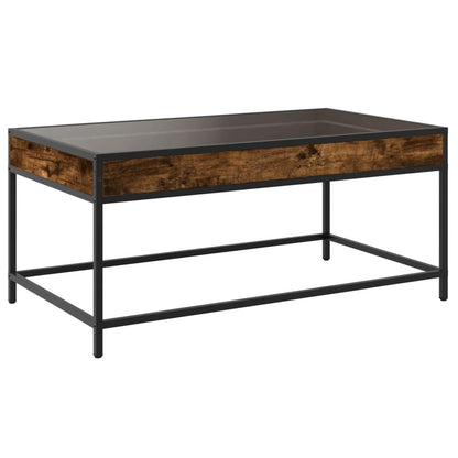 Salontafel met Infinity LED 90x50x41 cm gerookt eikenkleurig