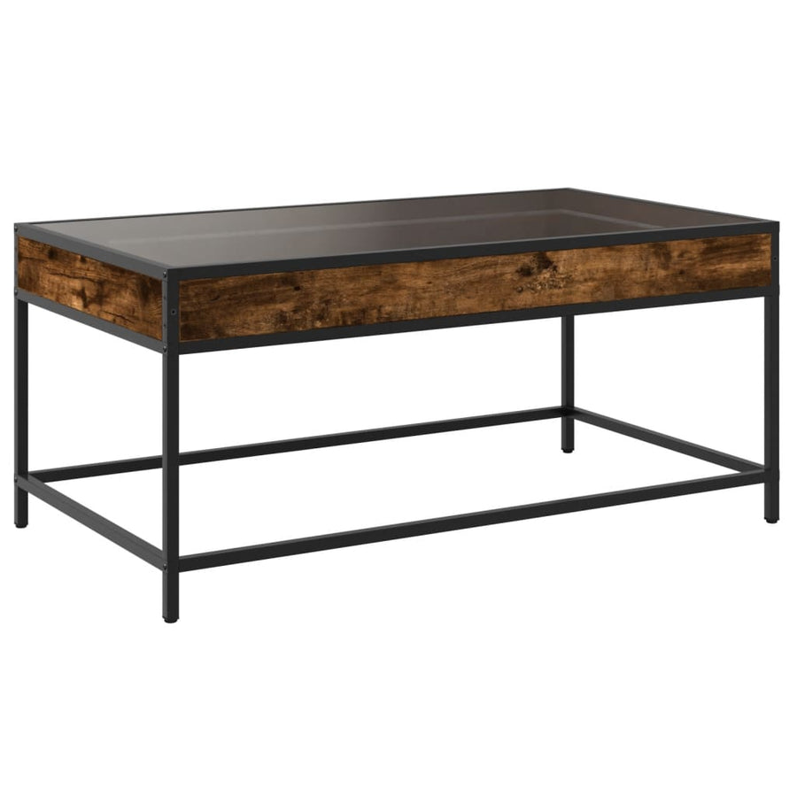 Salontafel met Infinity LED 90x50x41 cm gerookt eikenkleurig