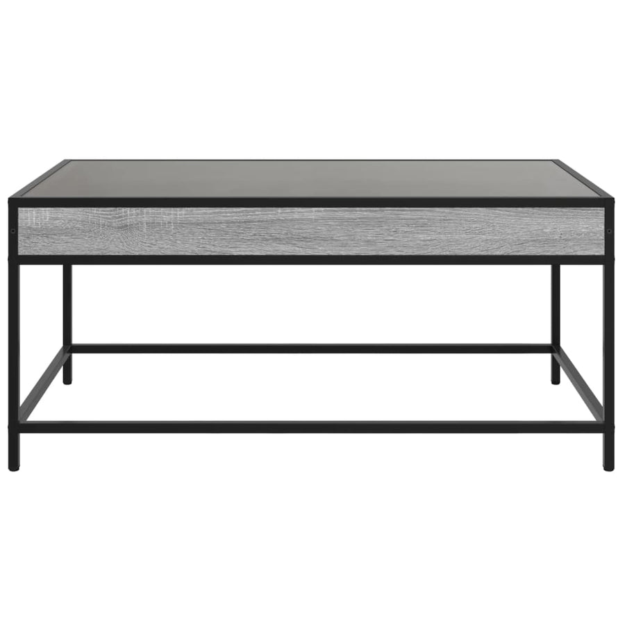 Salontafel met Infinity LED 90x50x41 cm grijs sonoma eikenkleur