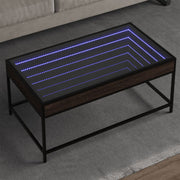 Salontafel 90x50x41 cm bruin eikenkleurig met LED
