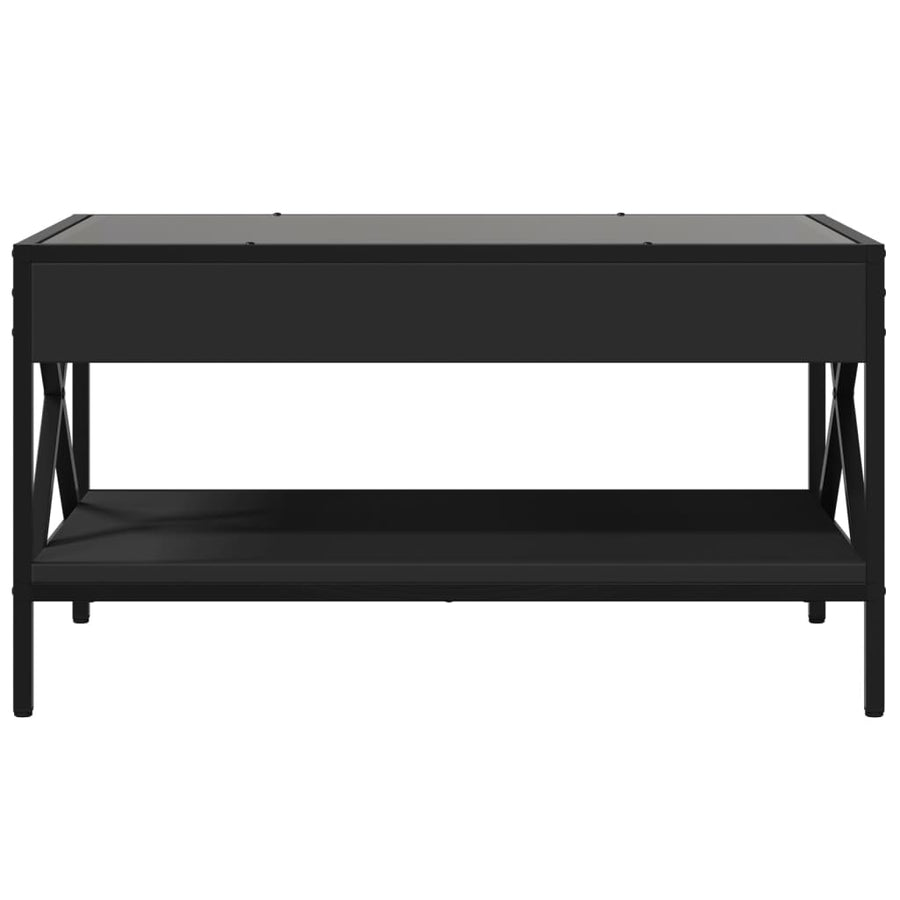 Salontafel met Infinity LED 70x50x38 cm zwart