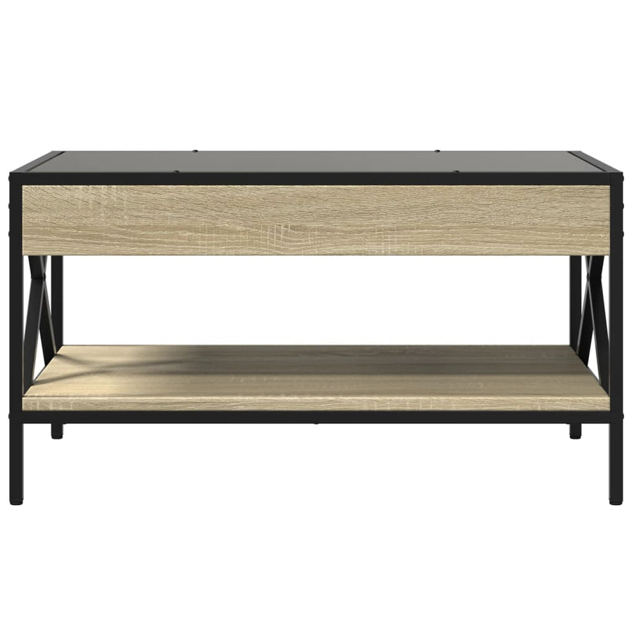 Salontafel met Infinity LED 70x50x38 cm sonoma eikenkleurig