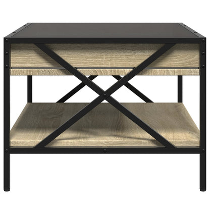 Salontafel met Infinity LED 70x50x38 cm sonoma eikenkleurig
