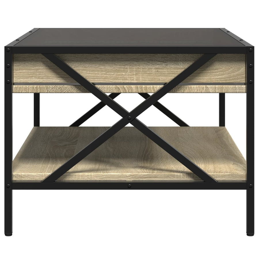 Salontafel met Infinity LED 70x50x38 cm sonoma eikenkleurig