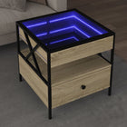Salontafel 50x50x51 cm sonoma eikenkleurig LED