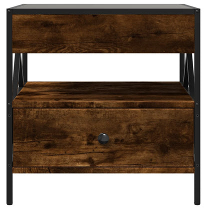 Salontafel met Infinity LED 50x50x51 cm gerookt eikenkleurig