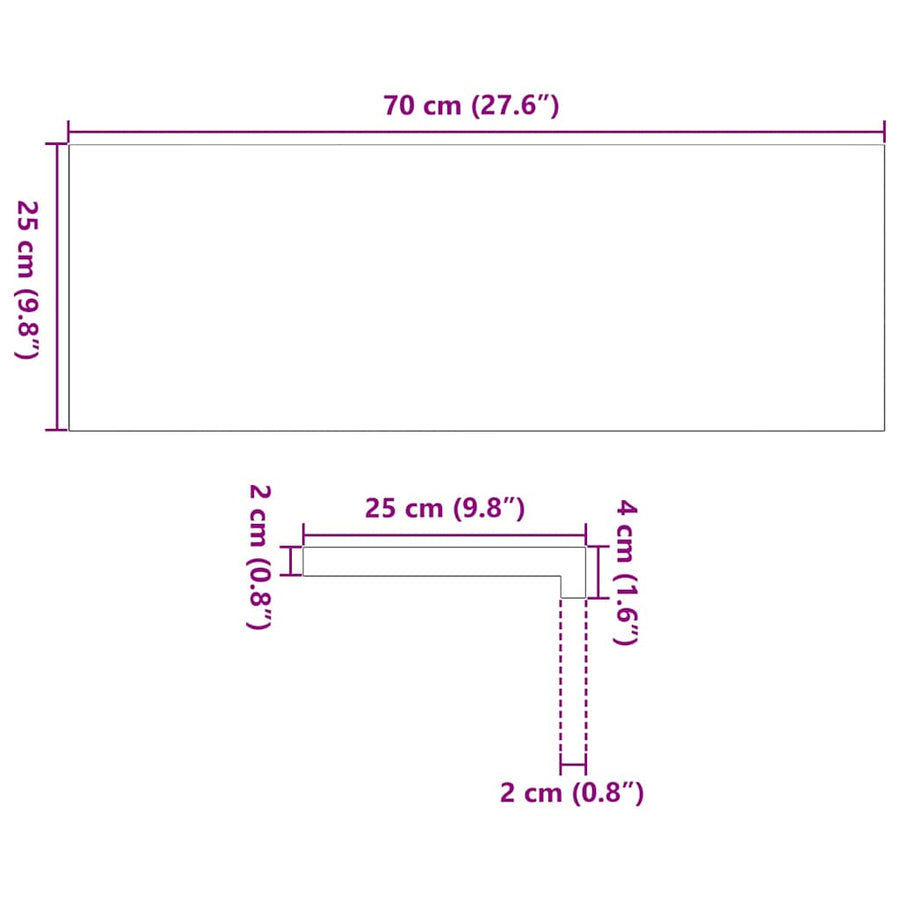 Traptreden 12 st 70x25x2 cm onbehandeld massief eikenhout