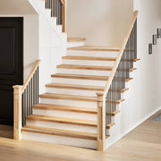 Traptreden 12 st 120x30x2 cm massief eikenhout