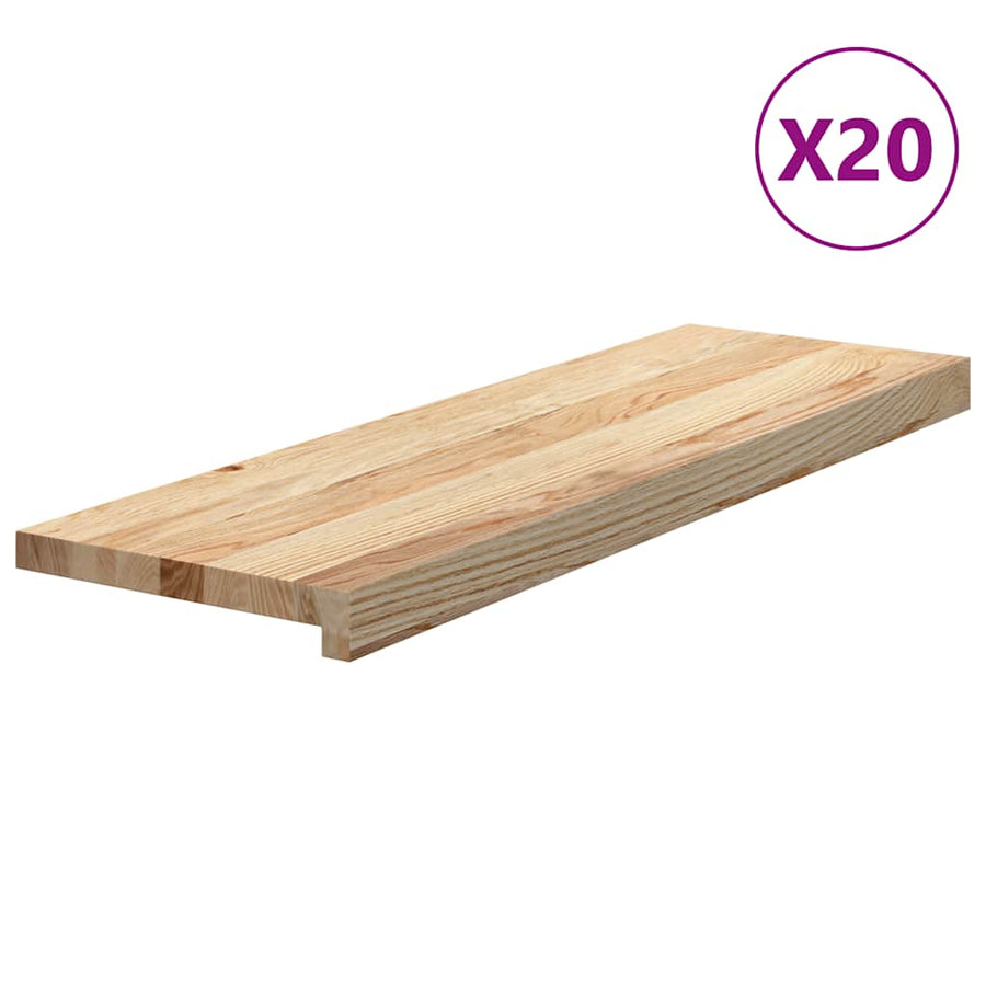 Traptreden Onbehandeld Massief Eikenhout Naturel 20 80 x 25 x 2 cm