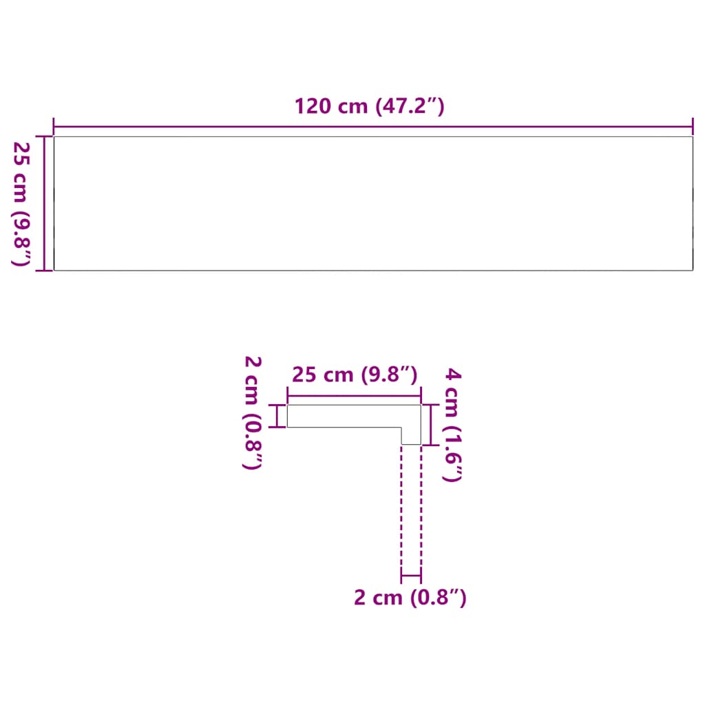Traptreden 20 st 120x25x2 cm onbehandeld massief eikenhout