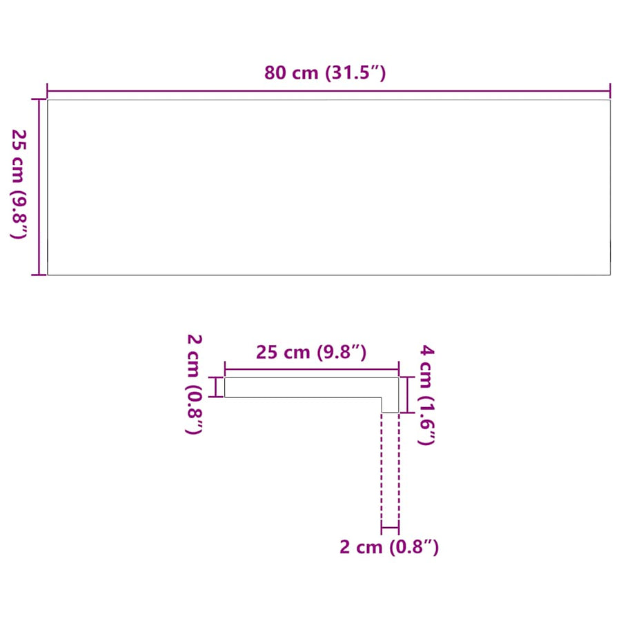 Traptreden 4 st 80x25x2 cm massief eikenhout lichtbruin