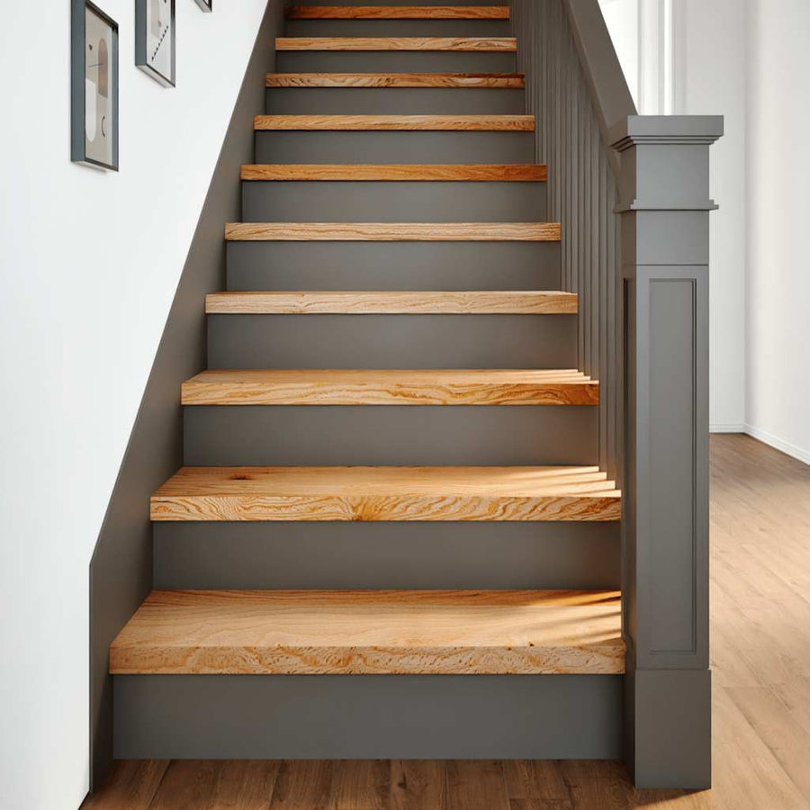 Traptreden 4 st 80x25x2 cm massief eikenhout lichtbruin