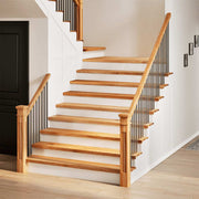 Traptreden 4 st massief eikenhout 120x25x2 cm lichtbruin