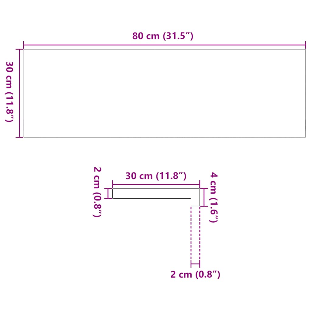 Traptreden 4 St 80X30X2 Cm Massief Eikenhout Lichtbruin