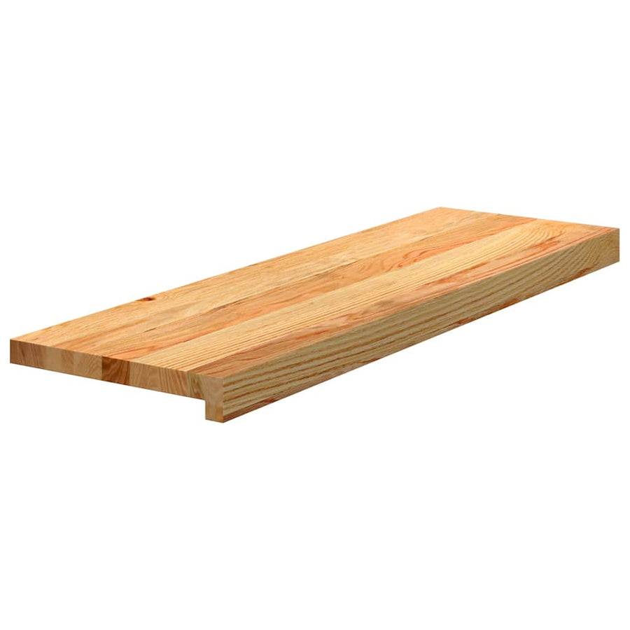 Traptreden Massief Eikenhout Lichtbruin 8 80 x 25 x 2 cm