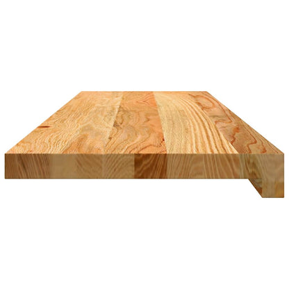 Traptreden Massief Eikenhout Lichtbruin 8 80 x 25 x 2 cm