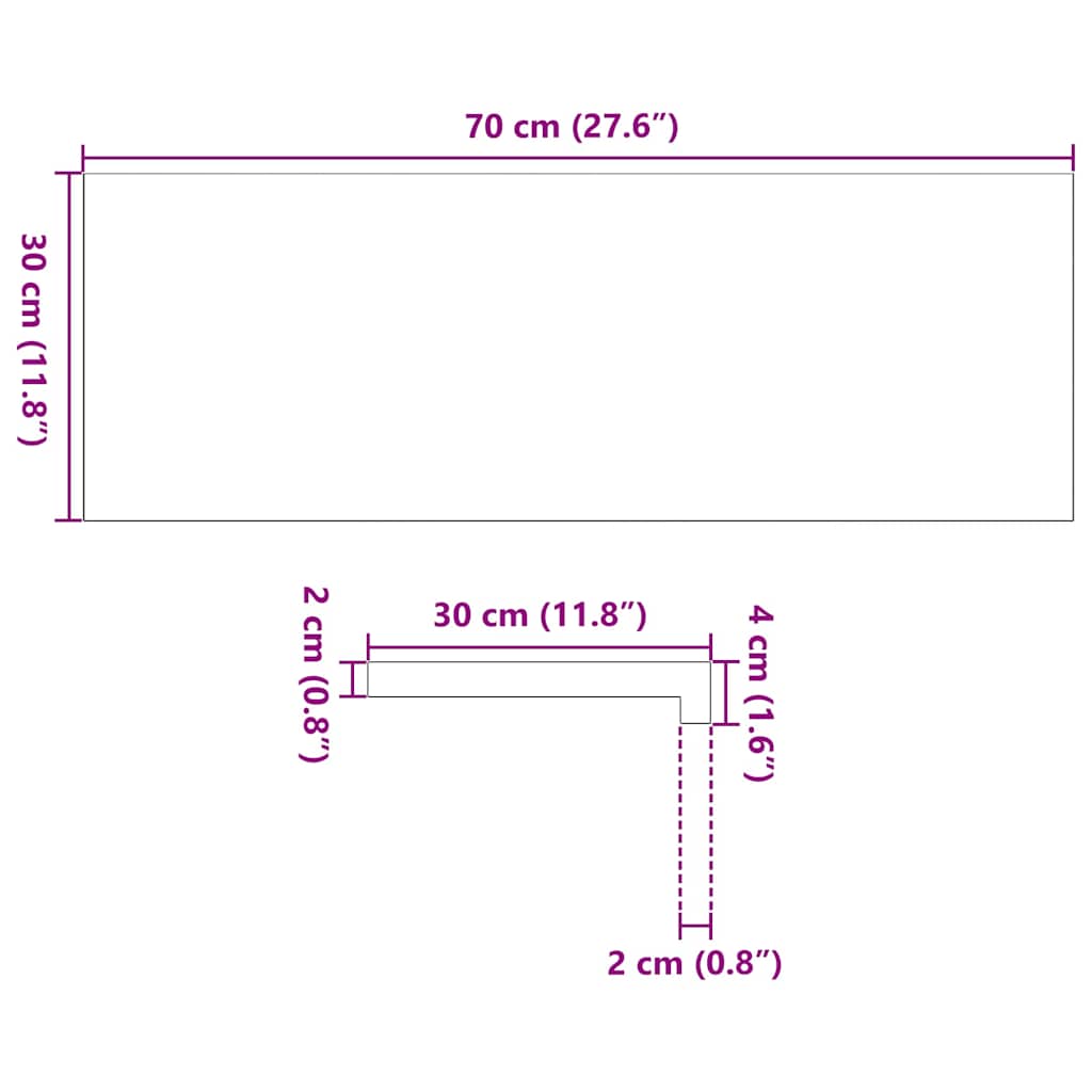 Traptreden 16 st 70x30x2 cm massief eikenhout lichtbruin