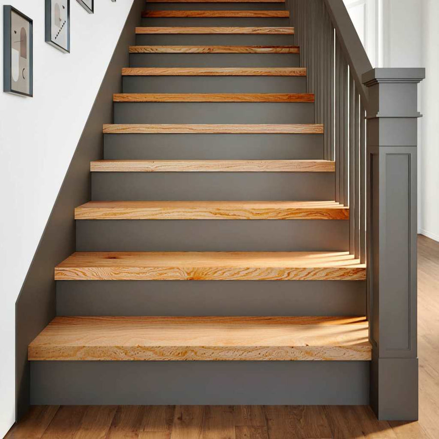 Traptreden Massief Eikenhout Lichtbruin 16 90 x 30 x 2 cm