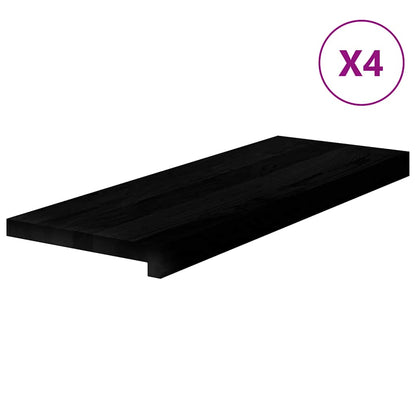 Traptreden 4 st 70x30x2 cm massief eikenhout donkerbruin
