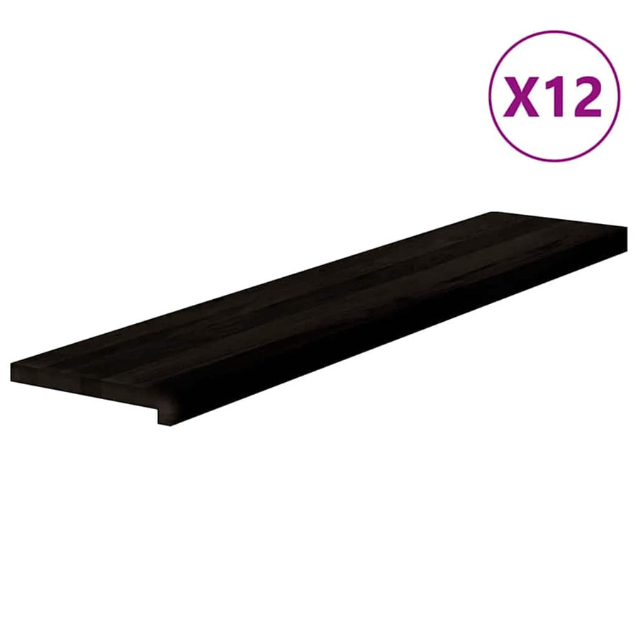 Traptreden Massief Eikenhout Donkerbruin 12 120 x 30 x 2 cm