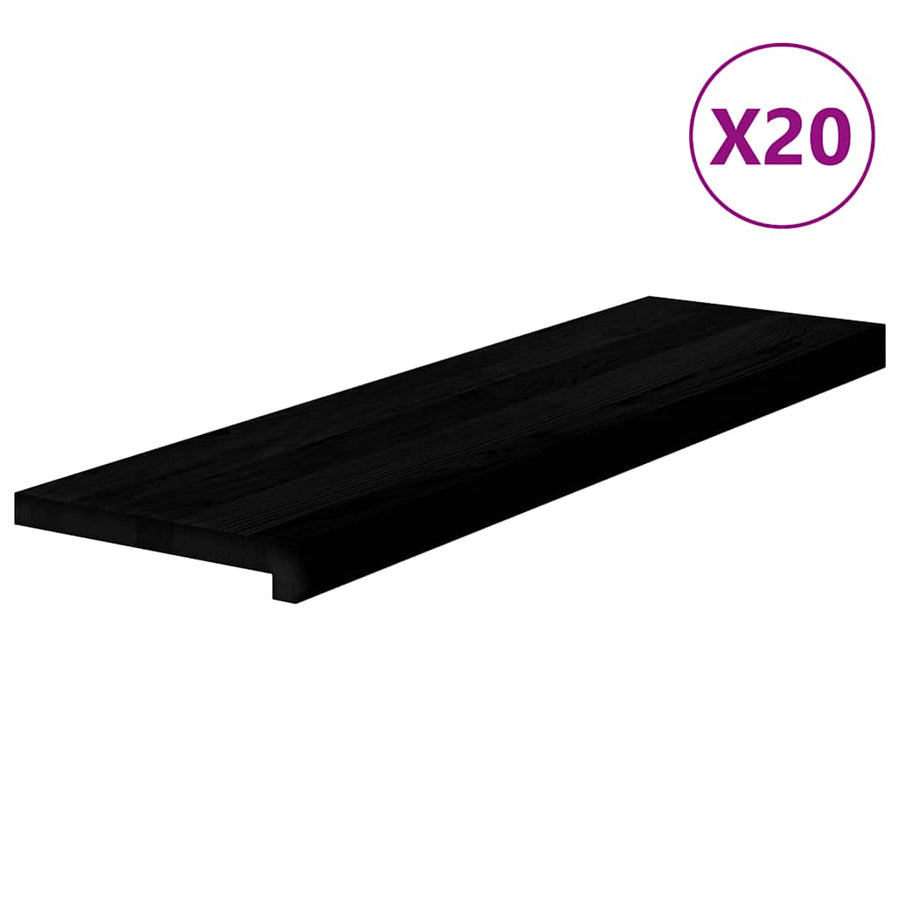 Traptreden 20 st 90x25x2 cm massief eikenhout donkerbruin