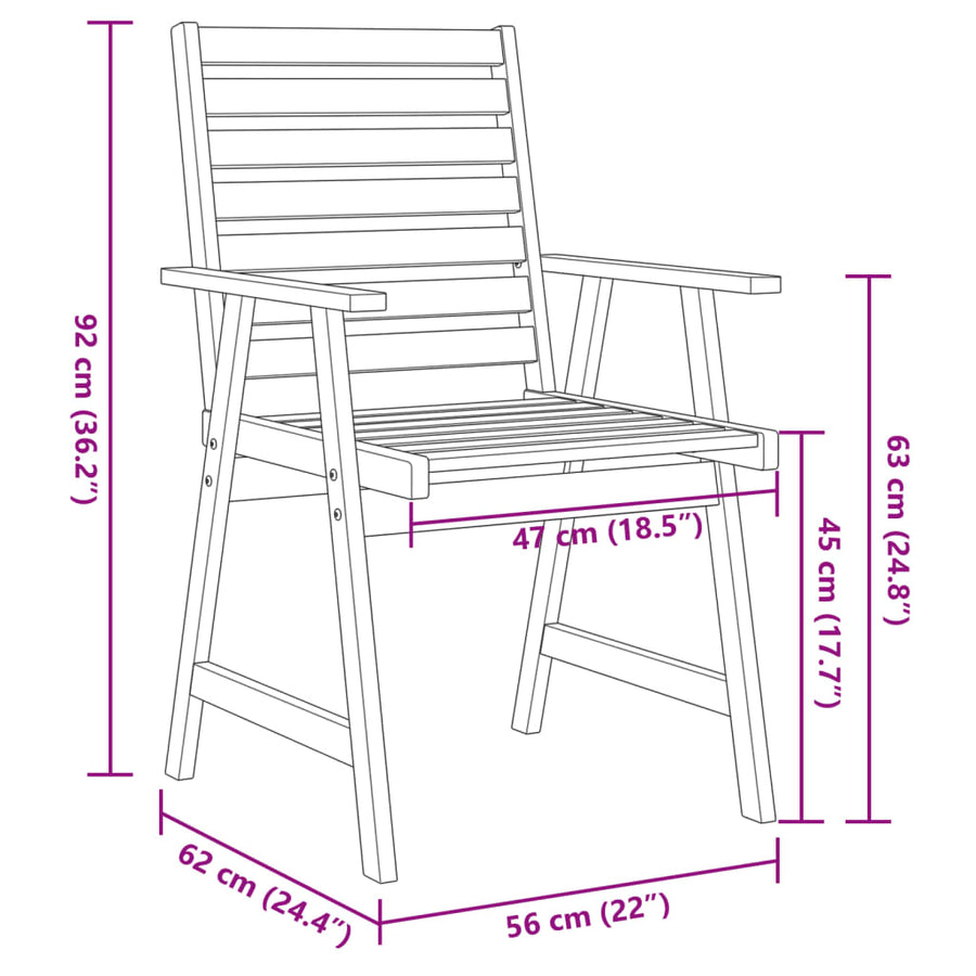 3-Delige Tuinset Massief Acaciahout 2