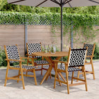 5-piece Dining Set Solid Acacia Wood